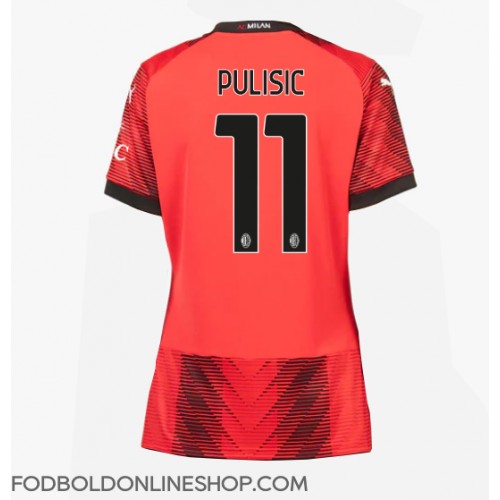 AC Milan Christian Pulisic #11 Hjemmebanetrøje Dame 2023-24 Kortærmet
